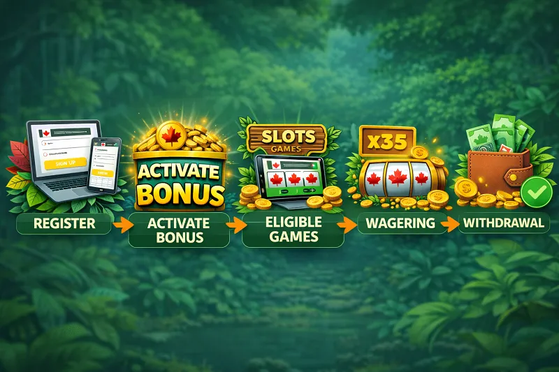 How Amazon Slots Canada no deposit bonus works from registration to withdrawal