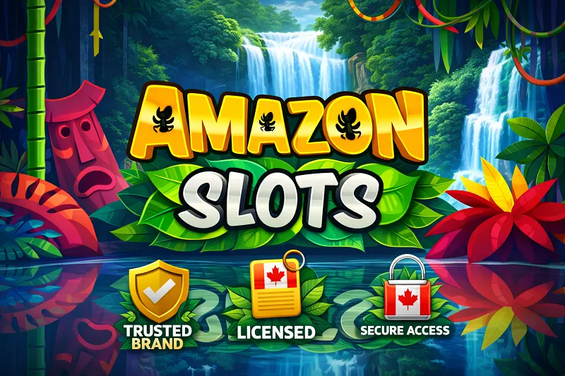 Amazon Slots Casino Canada brand overview with licence and operator details
